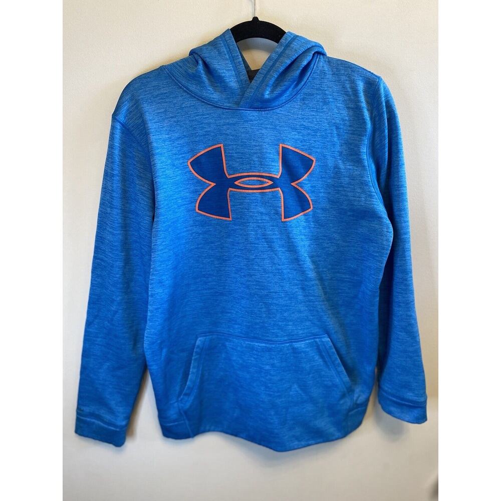 Under Armour Storm Boys Sz Xl Hoodie Sweatshirt Blue Orange